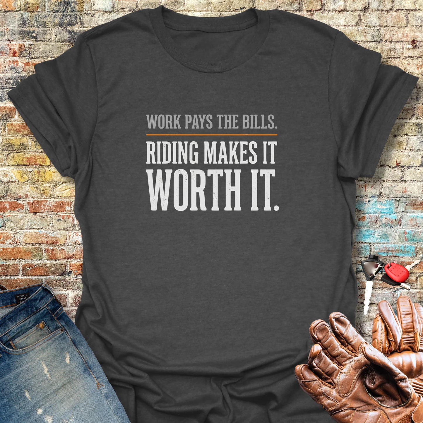 Work Pays T-Shirt - Dark Heather