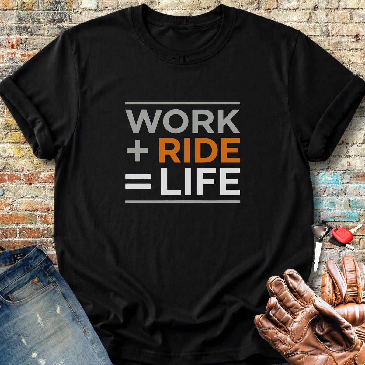 Work + Ride Classic T-Shirt - Black