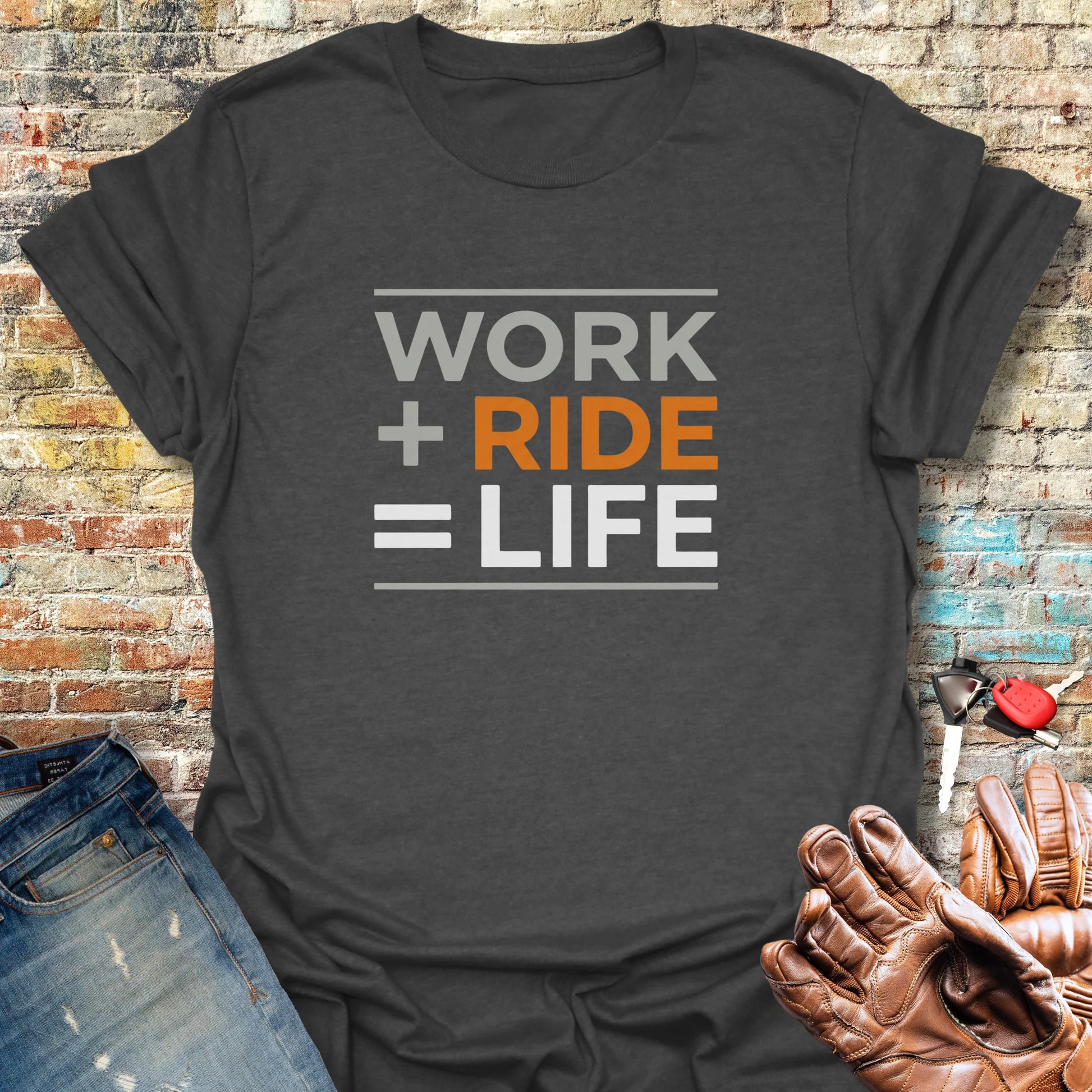 Work + Ride T-Shirt - Dark Heather