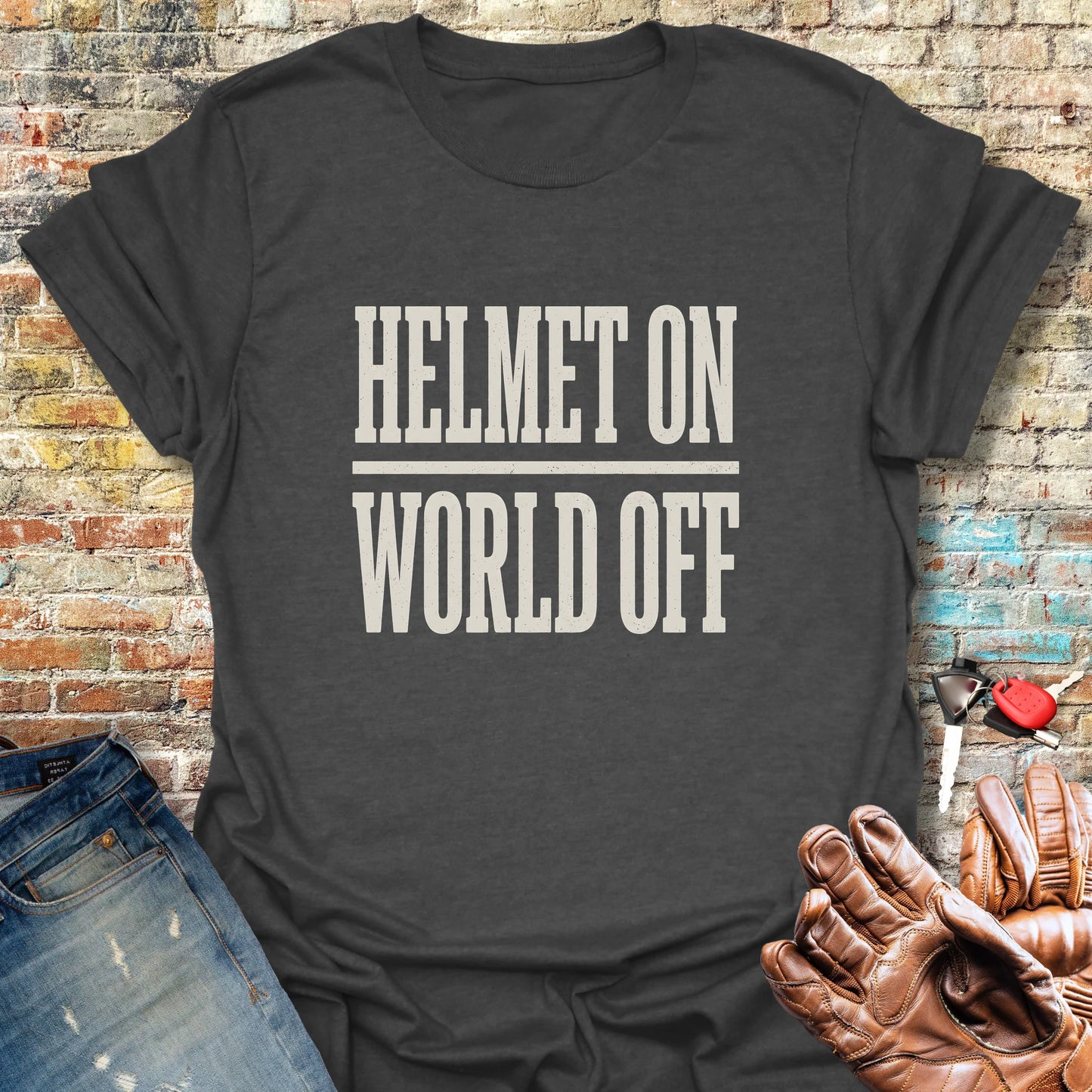 World Off T-Shirt - Dark Heather