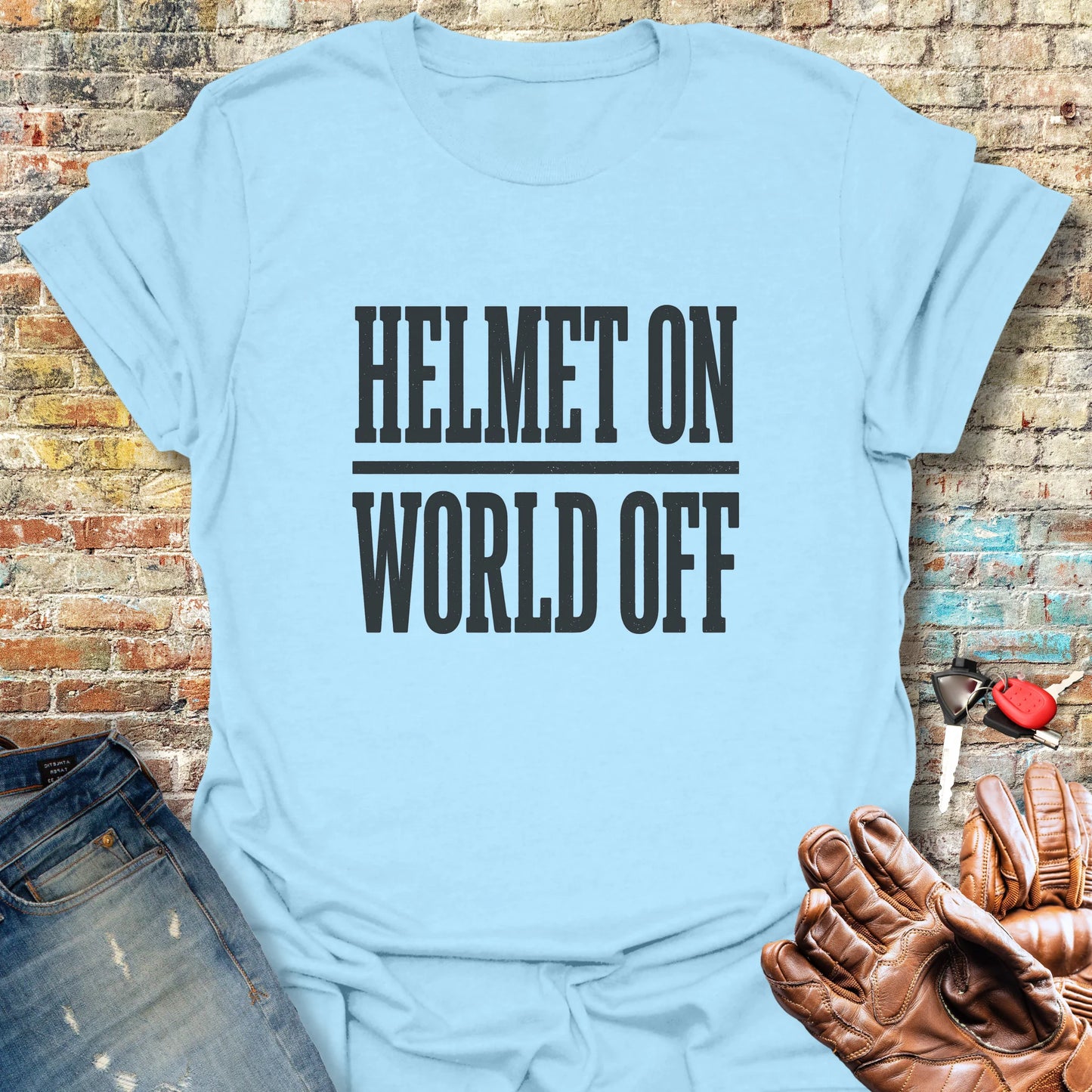 World Off T-Shirt - Light Blue