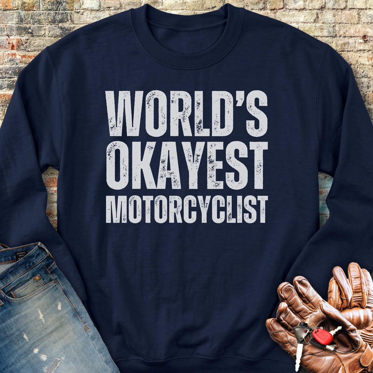 World's Okayest Sweatshirt - Navy