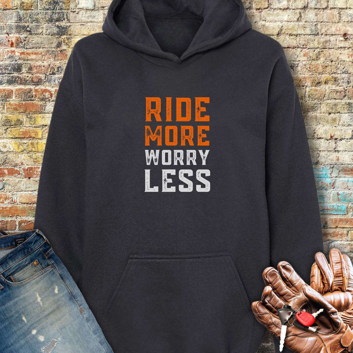 Worry Less Hoodie - Black