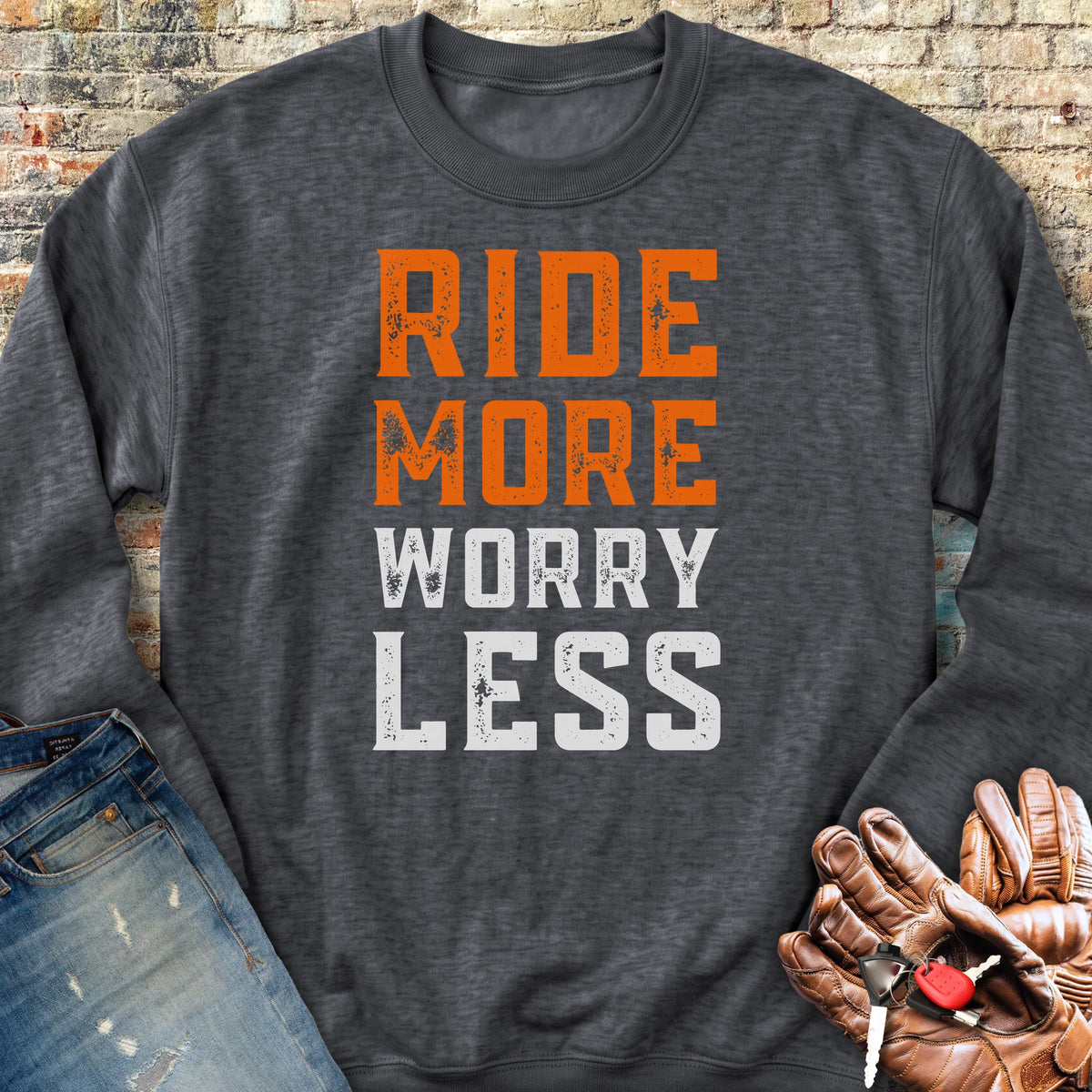 Worry Less Sweatshirt - Dark Heather