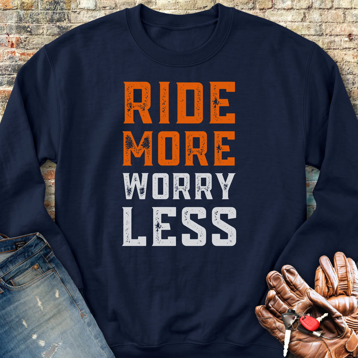 Worry Less Sweatshirt - Navy