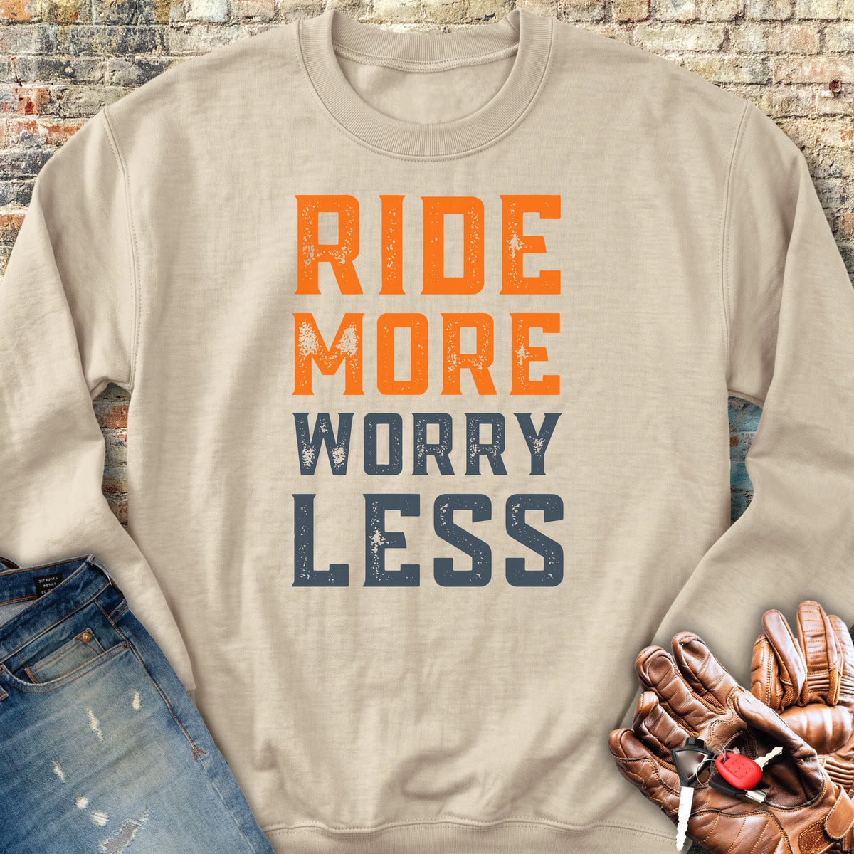 Worry Less Sweatshirt - Sand