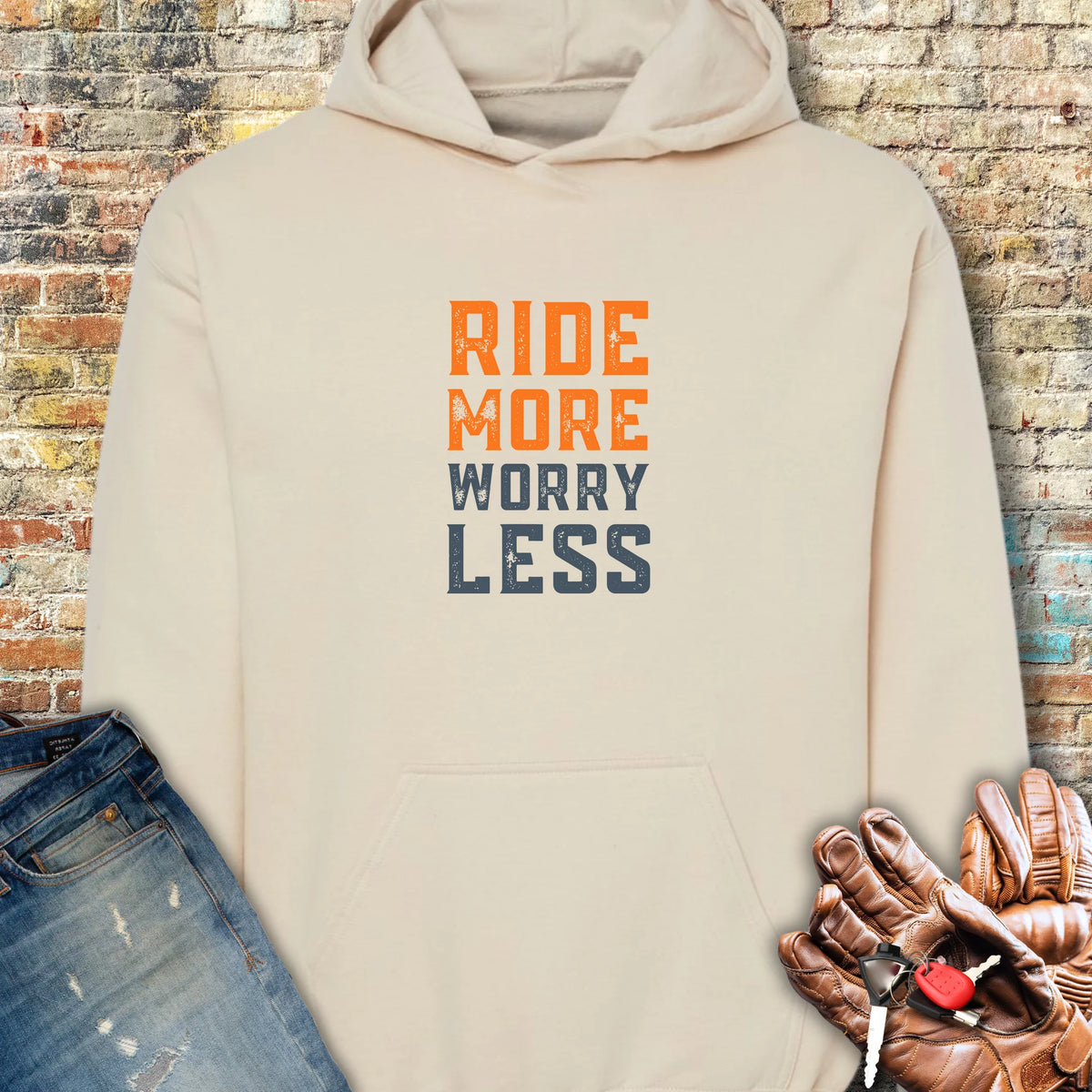 Worry Less Hoodie - Sand