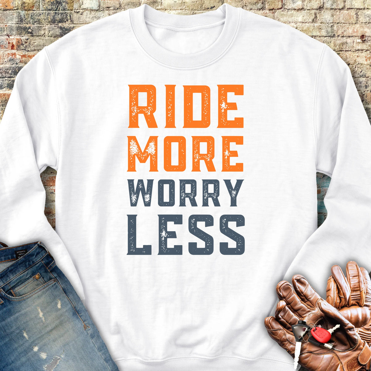 Worry Less Sweatshirt - White