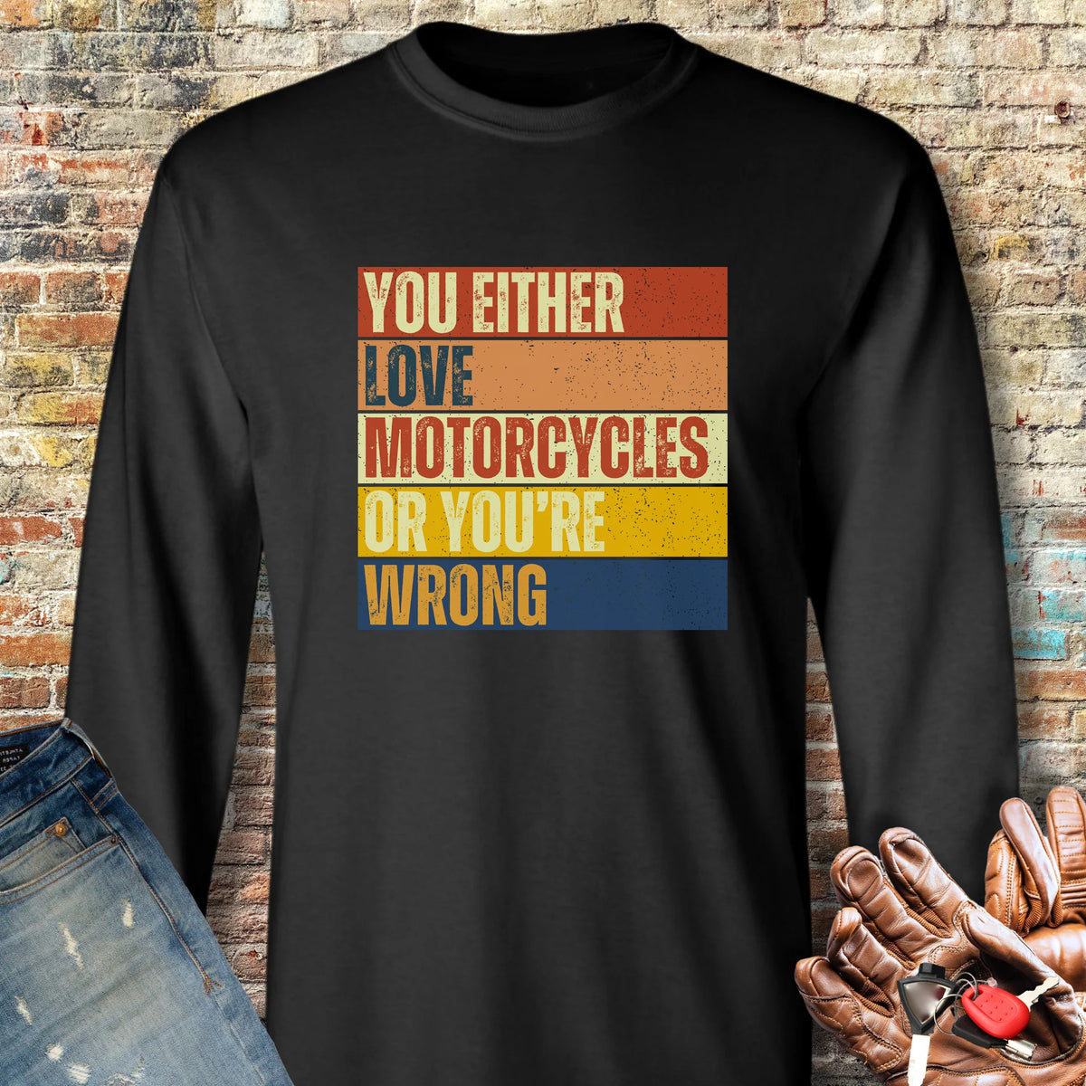 Wrong (Block) Long Sleeve T-Shirt - Black