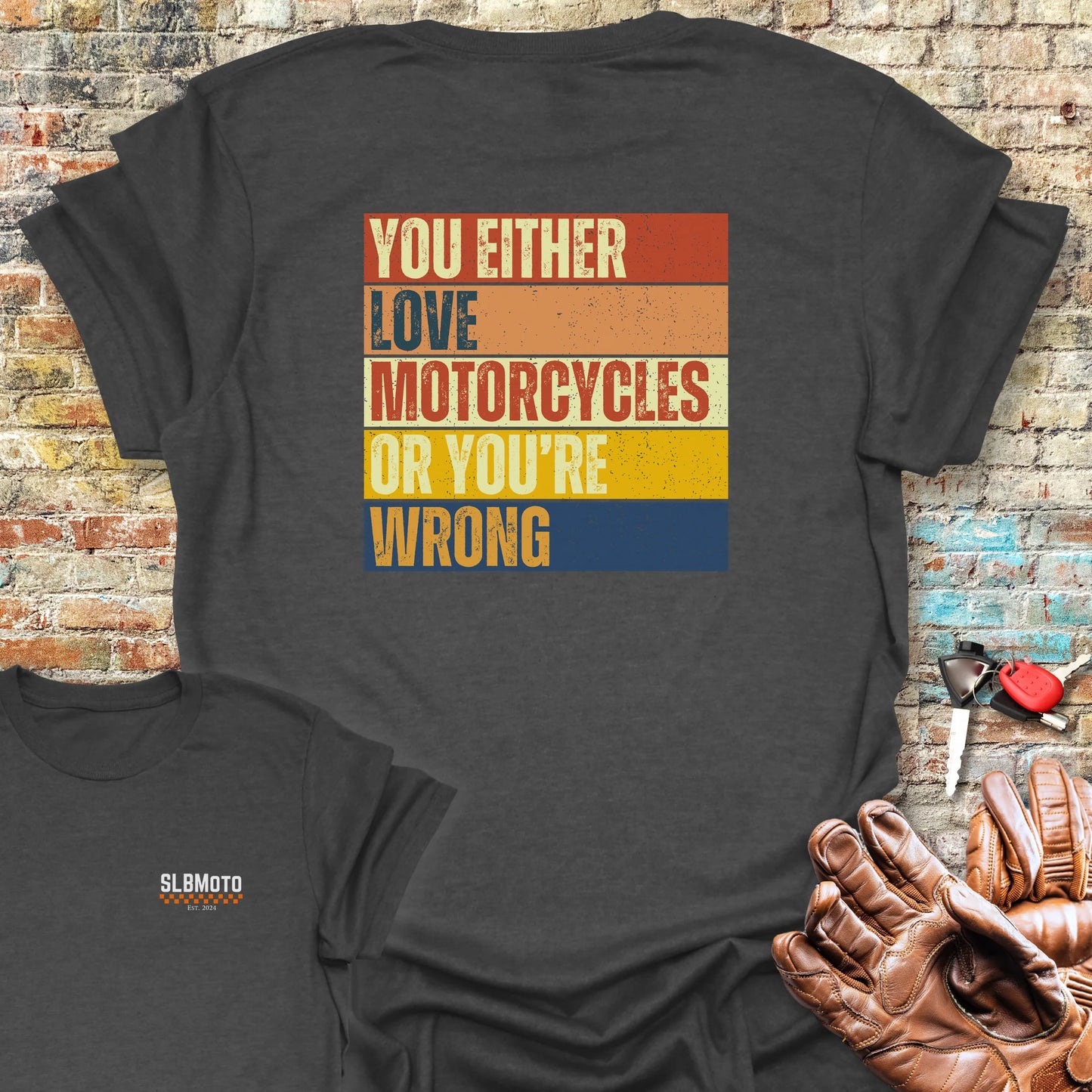 Wrong (Block) Back Print T-Shirt - Dark Heather
