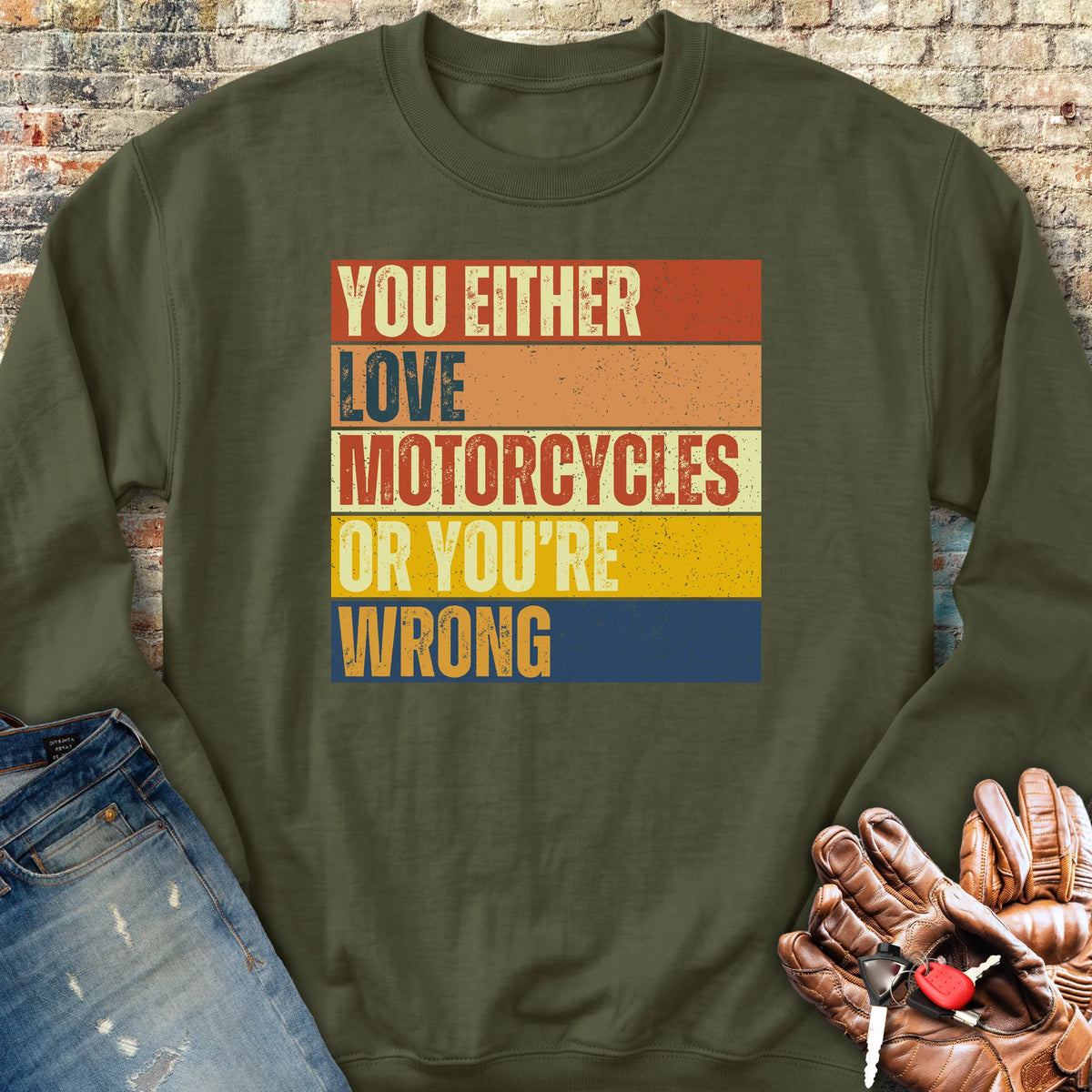 Wrong (Block) Sweatshirt - Military Green