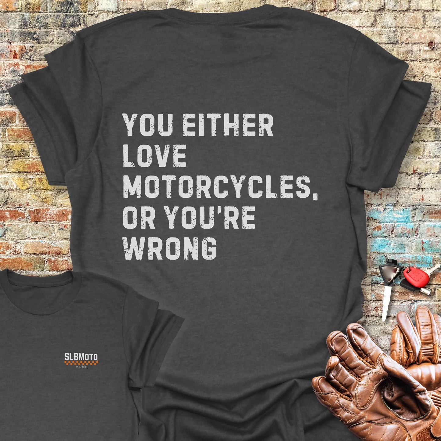 Wrong (Text) Back Print T-Shirt - Dark Heather