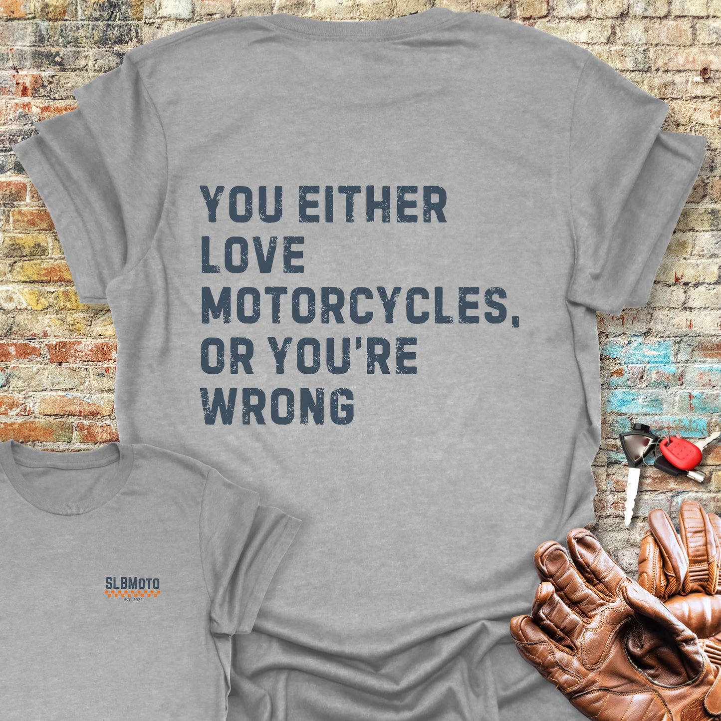 Wrong (Text) Back Print T-Shirt - Sport Grey