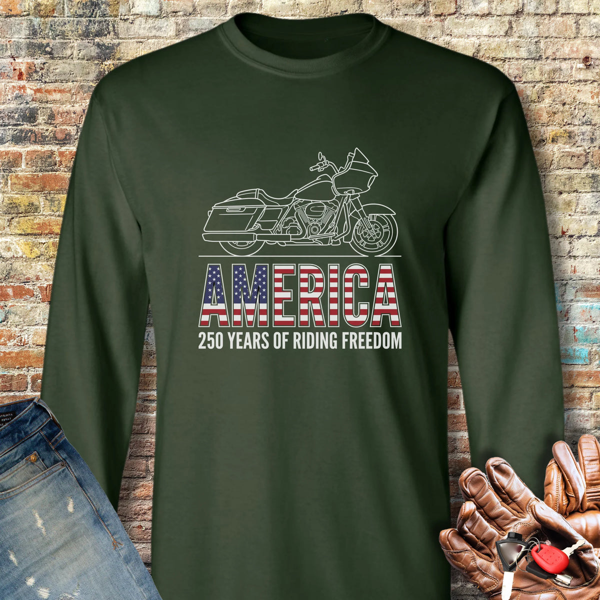 Years of Riding 250 Long Sleeve T-Shirt - Forest Green