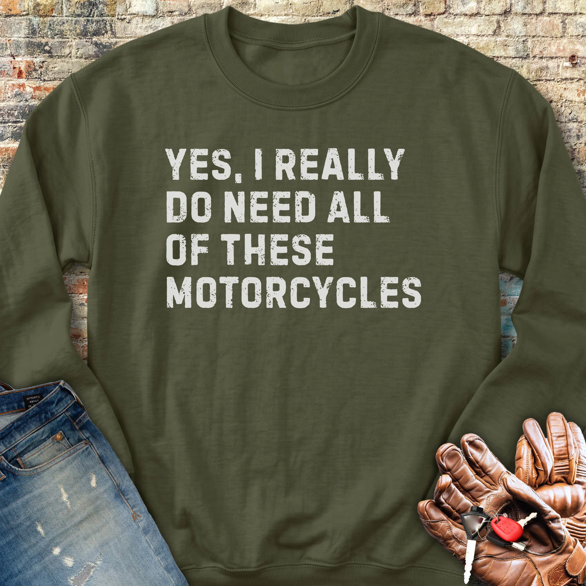 Yes Sweatshirt - Military Green