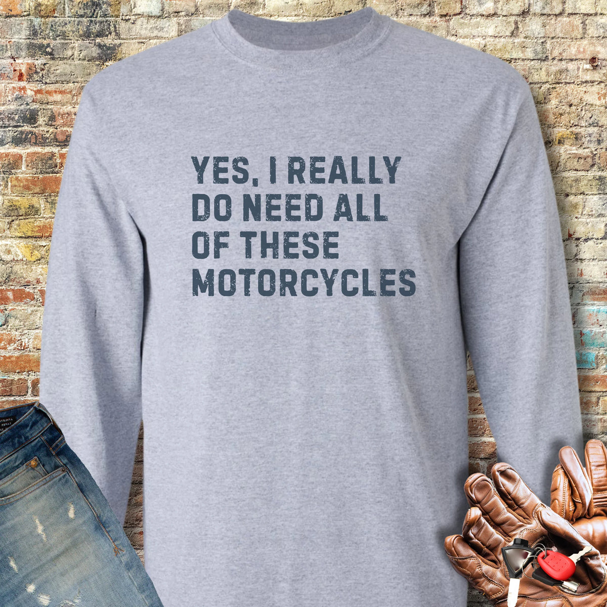 Yes Long Sleeve T-Shirt - Sport Grey