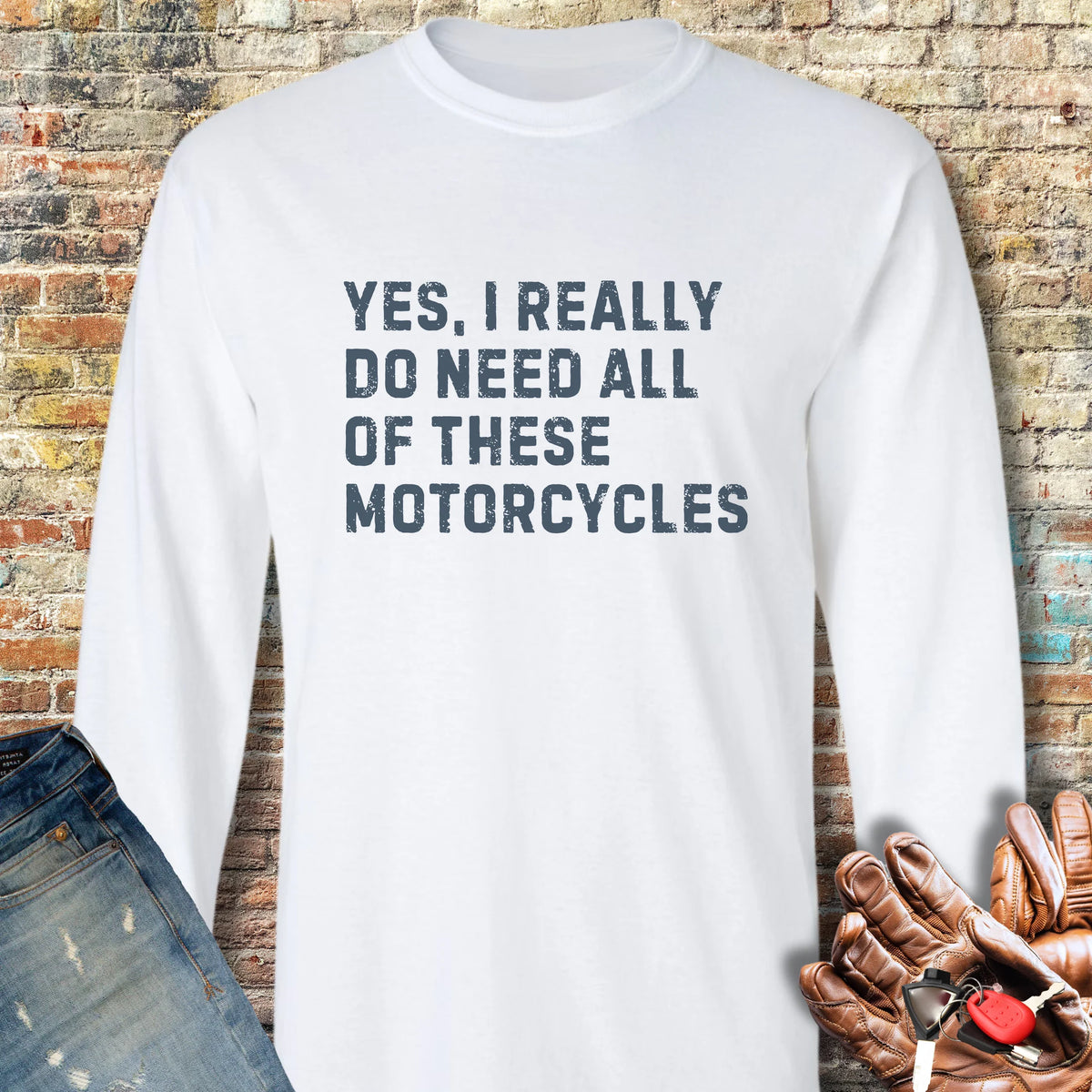 Yes Long Sleeve T-Shirt - White