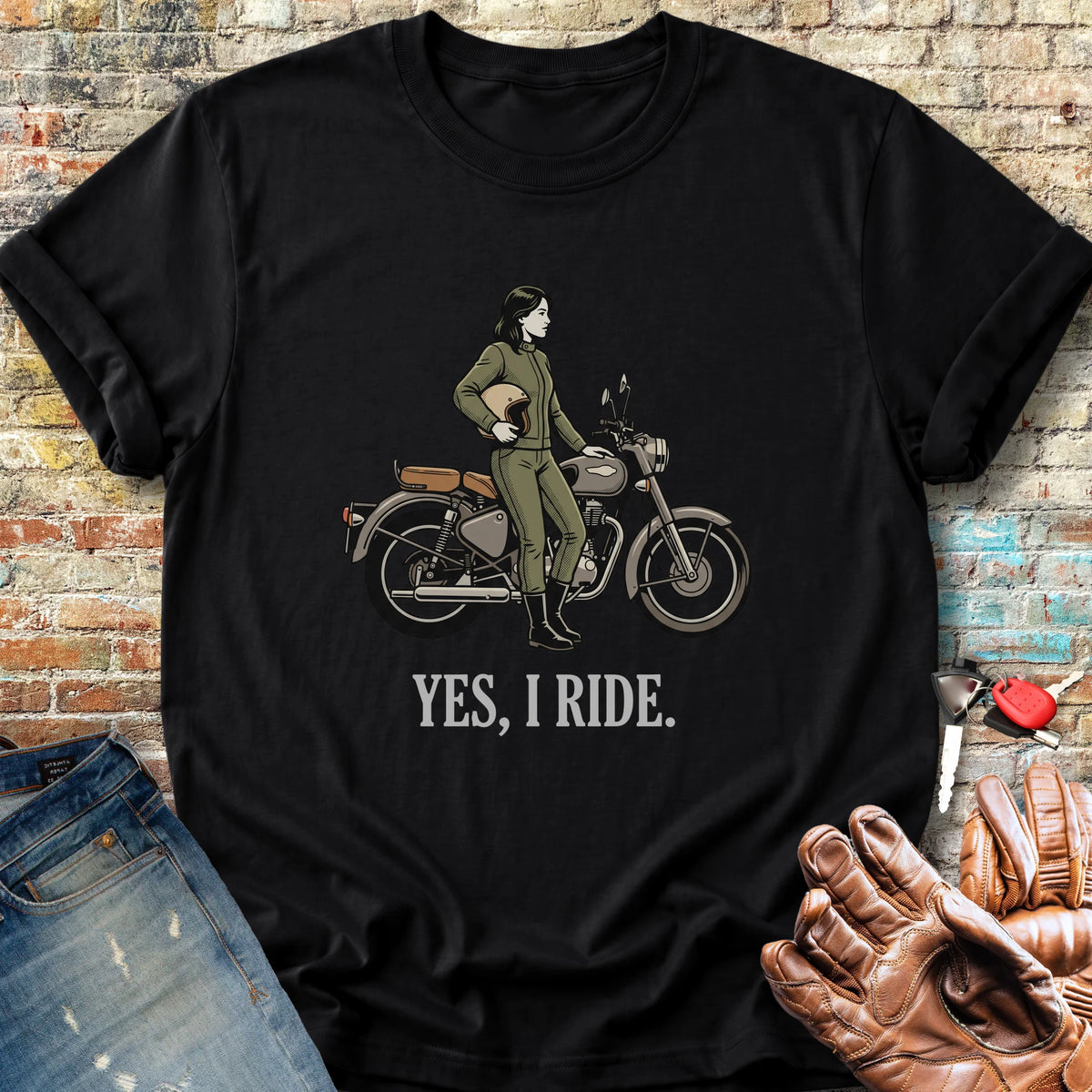 Yes I Ride Classic T-Shirt - Black