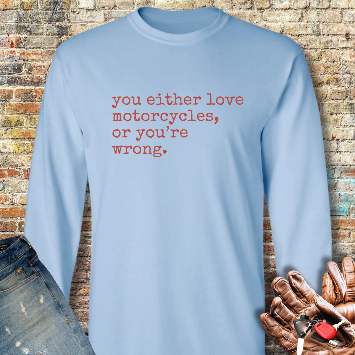 Wrong Long Sleeve T-Shirt - Light Blue