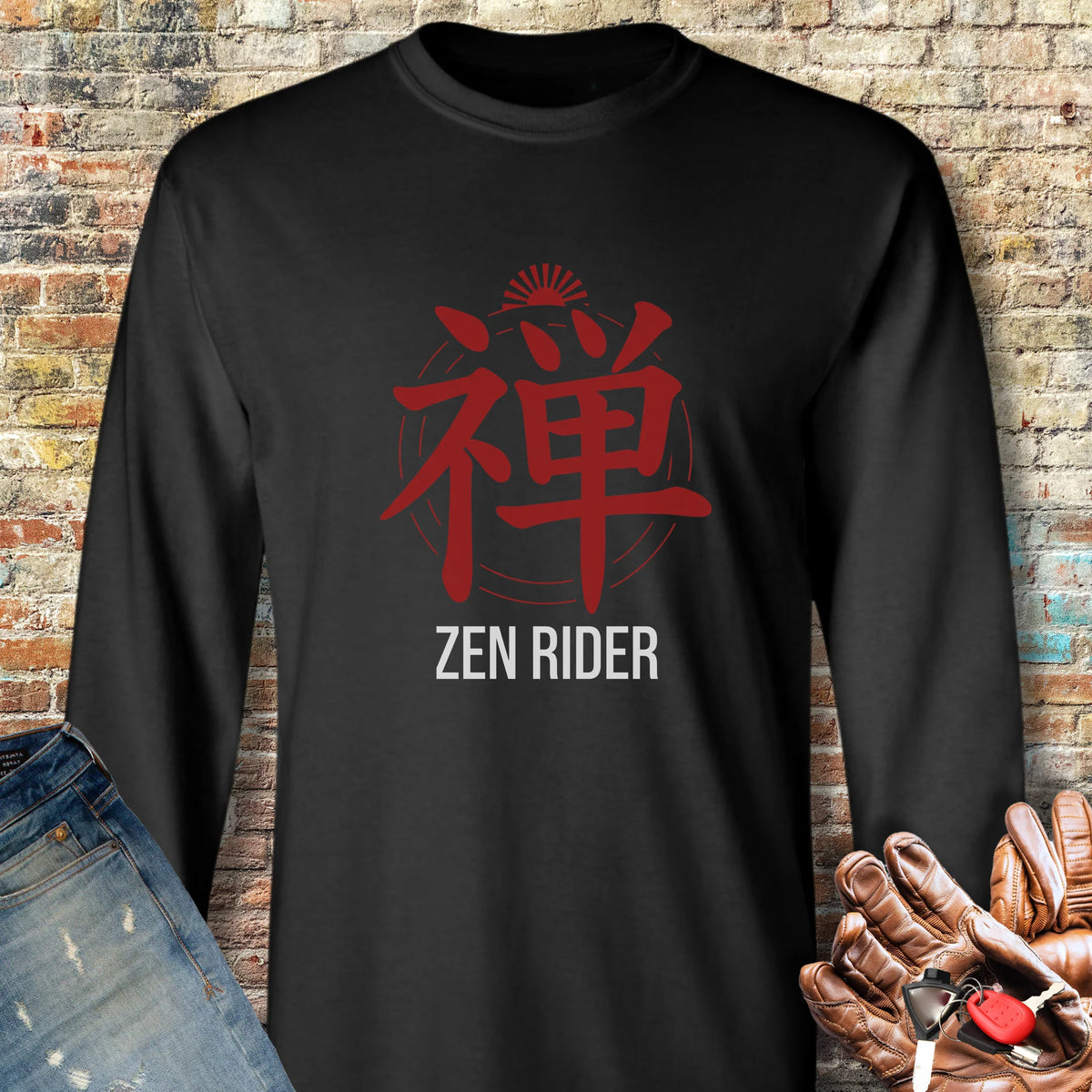 Zen Rider Long Sleeve T-Shirt - Black