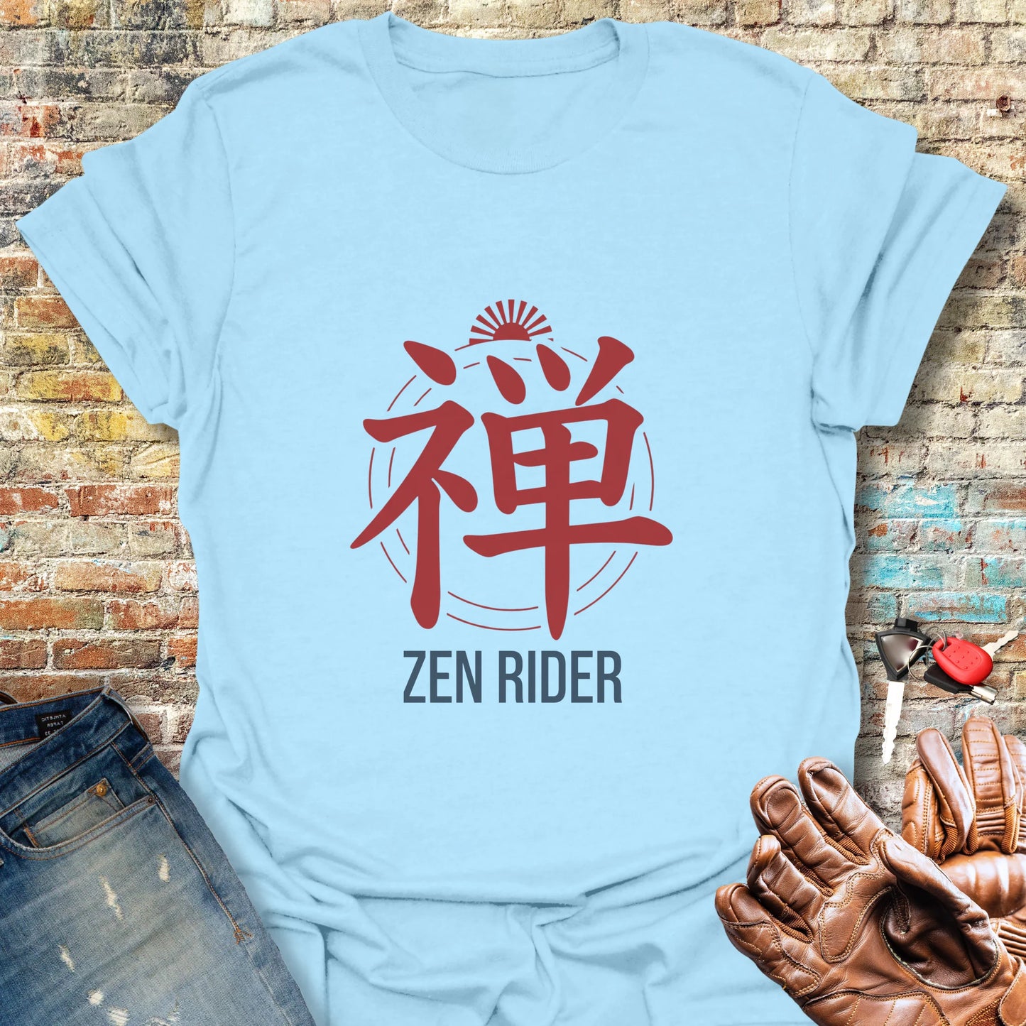 Zen Rider T-Shirt - Light Blue