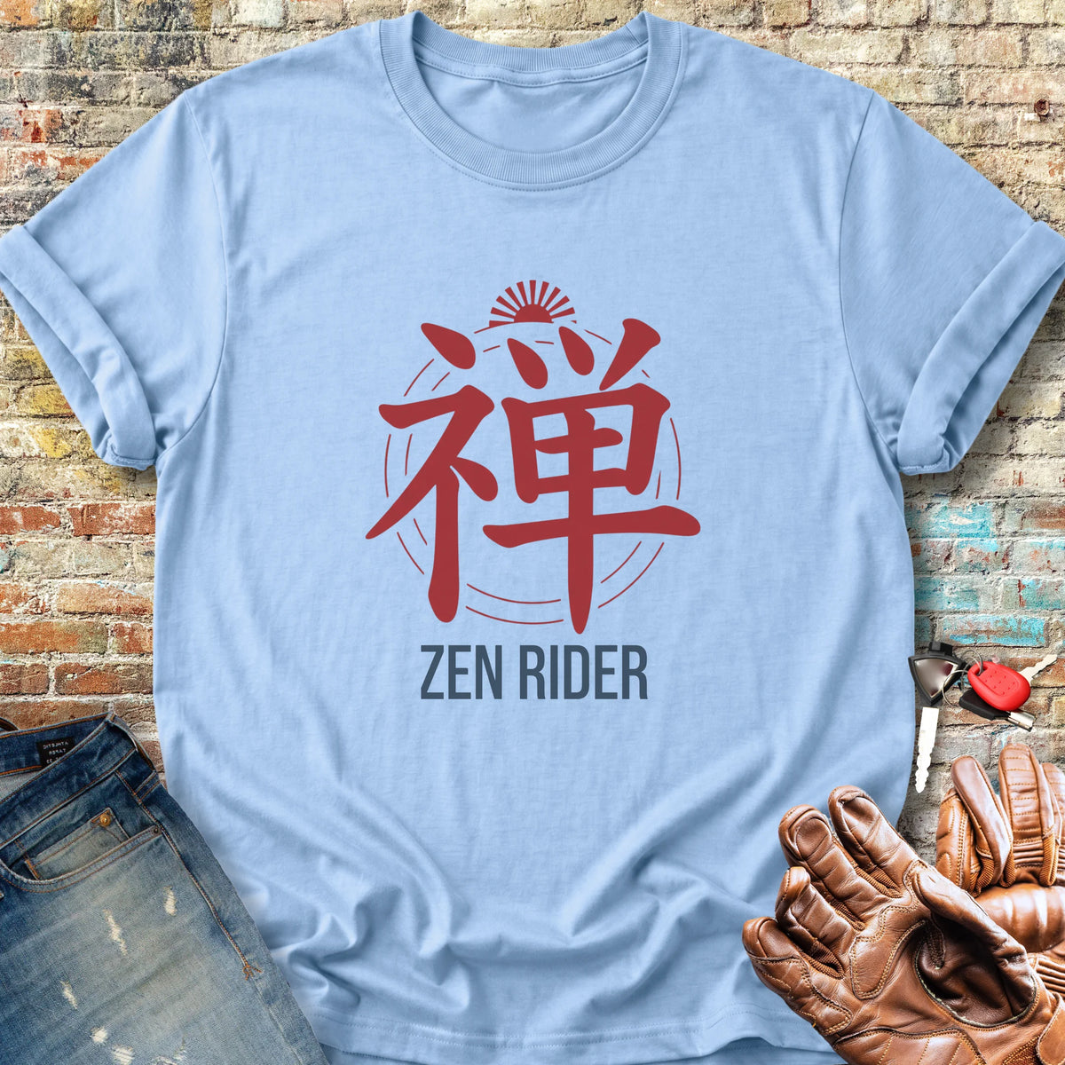 Zen Rider Classic T-Shirt - Light Blue