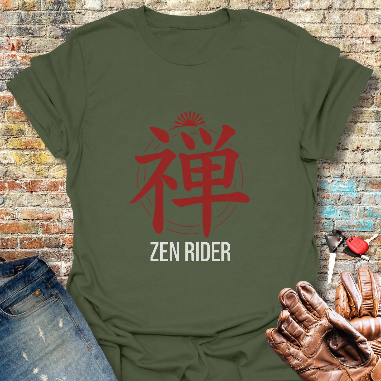 Zen Rider T-Shirt - Military Green