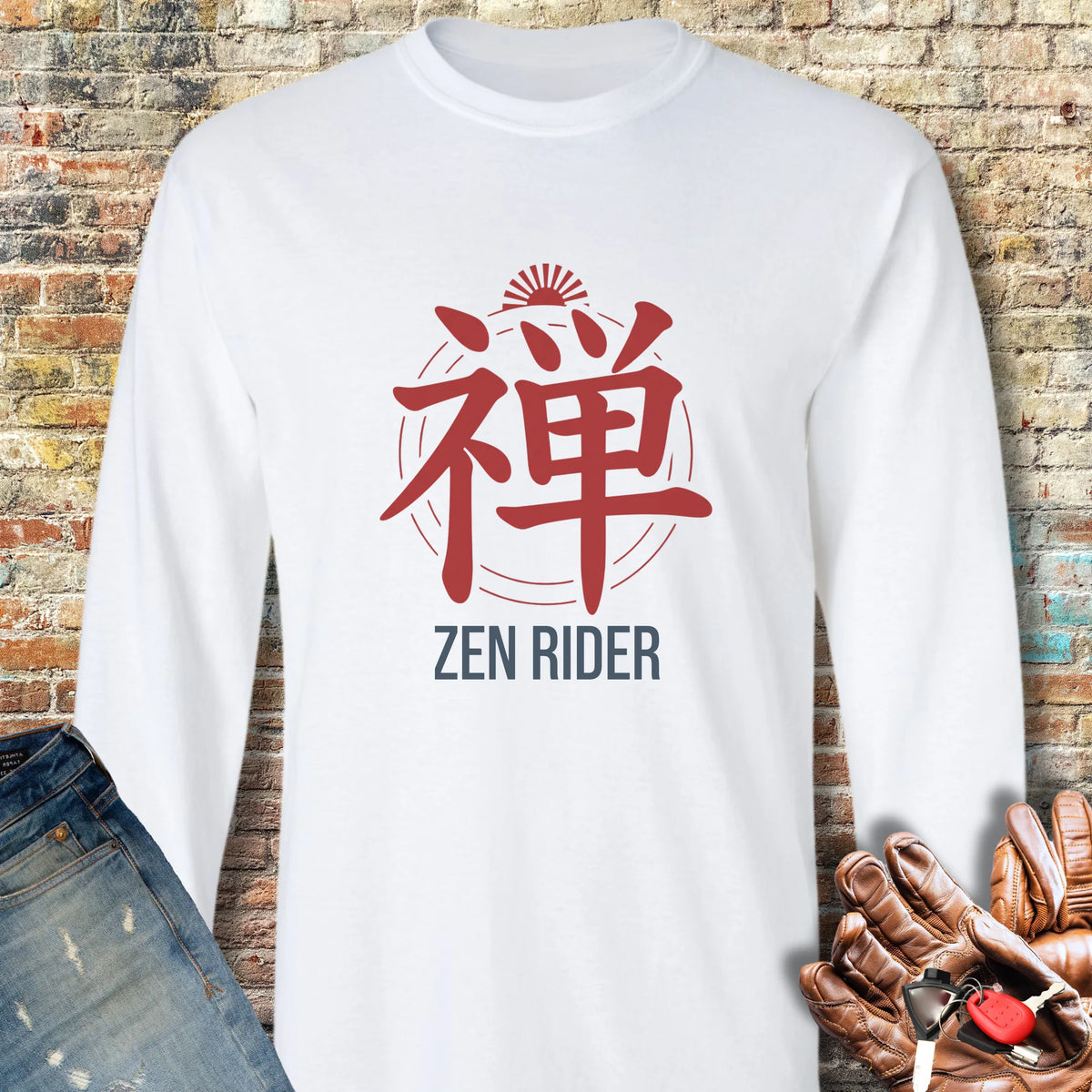 Zen Rider Long Sleeve T-Shirt - White