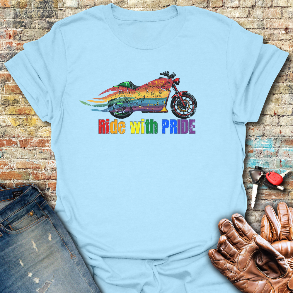 Rainbow Motorcycle T-Shirt