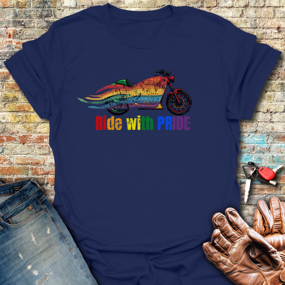 Rainbow Motorcycle T-Shirt
