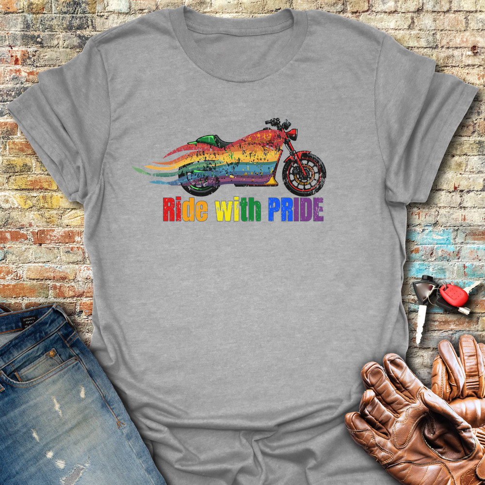 Rainbow Motorcycle T-Shirt